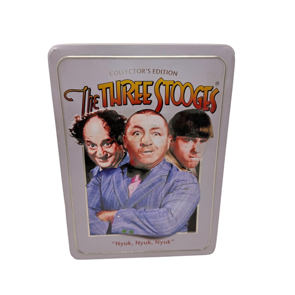 🎬 The Three Stooges Collector's Edition DVD Tin Nyuk Nyuk Nyuk Retro Comedy Set